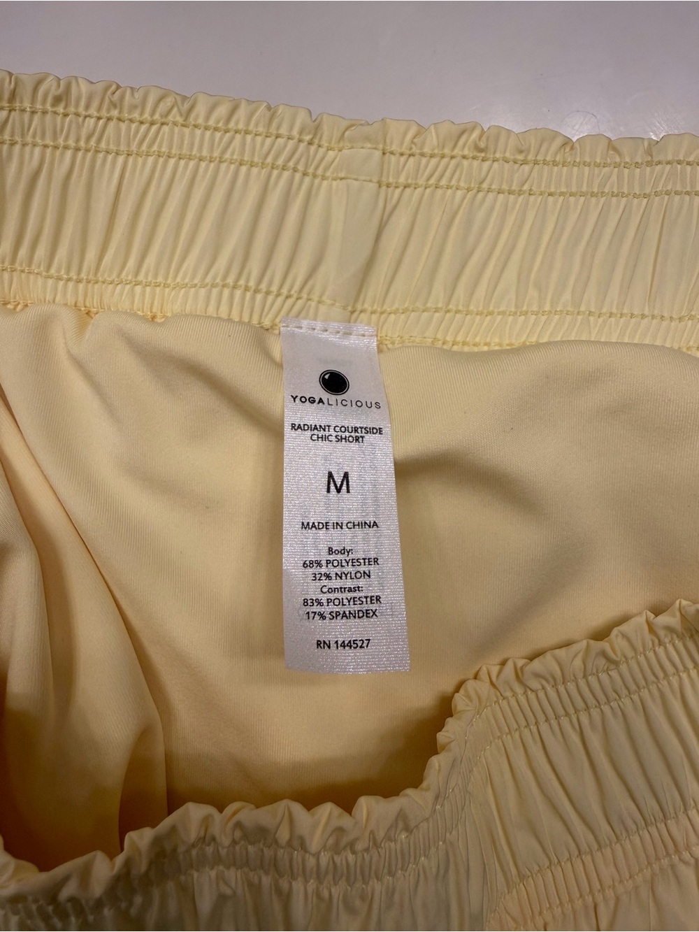 Yogalicious Light Yellow Knot-Front Tank & Elastic Waist Shorts Set - Picture 4 of 6